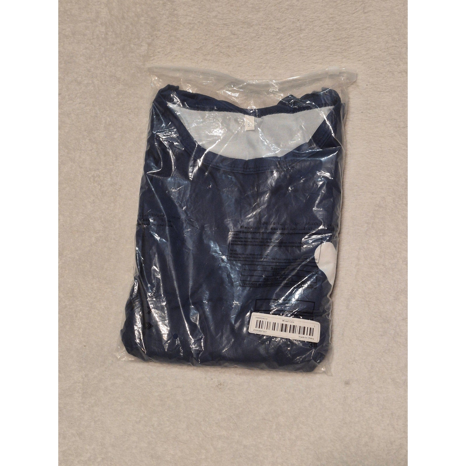 Women's 2-Piece Pajama Set Navy Blue Heart Tee & Blue Plaid Jogger Pants L