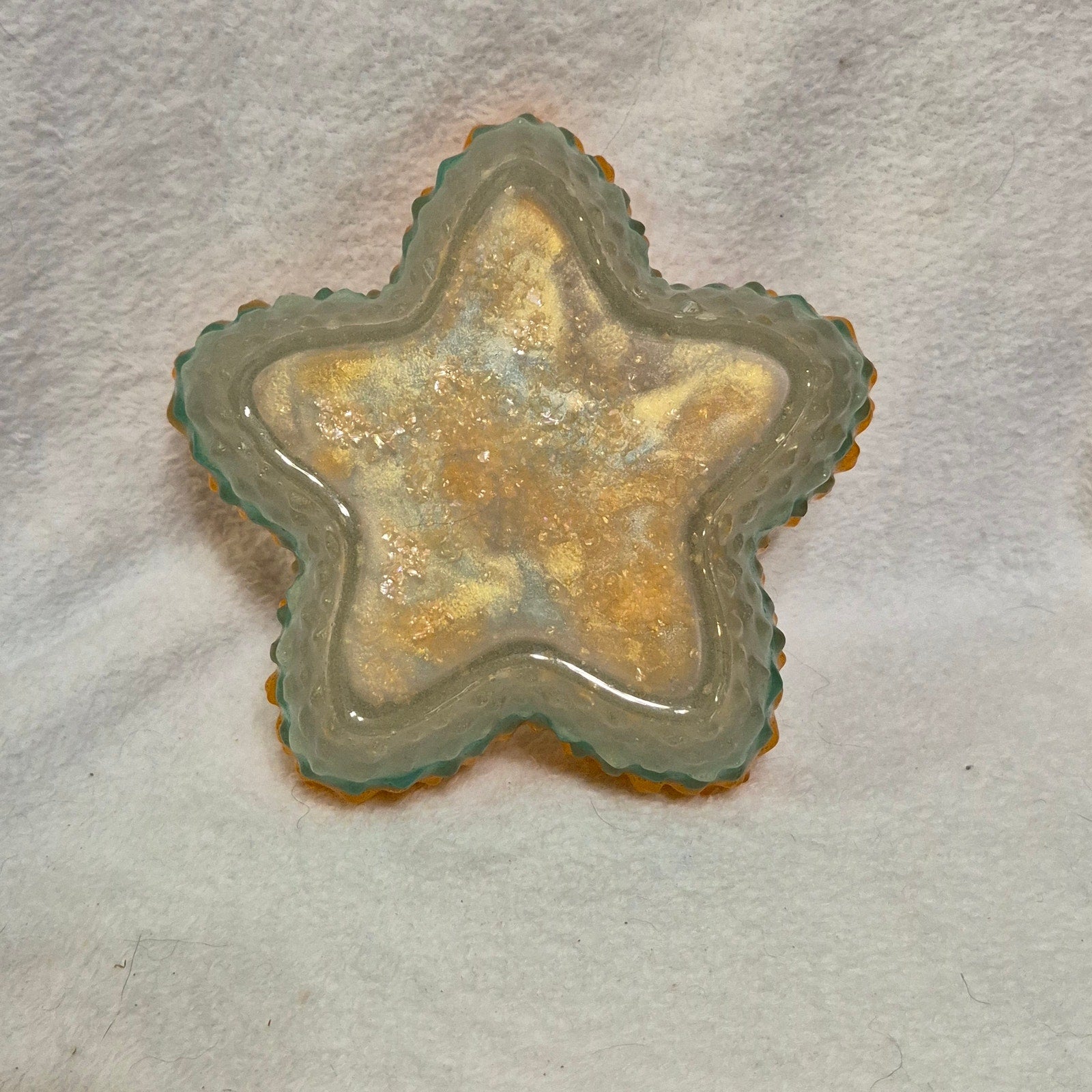 Handcrafted Resin Starfish Trinket Dish / Jewelry Holder