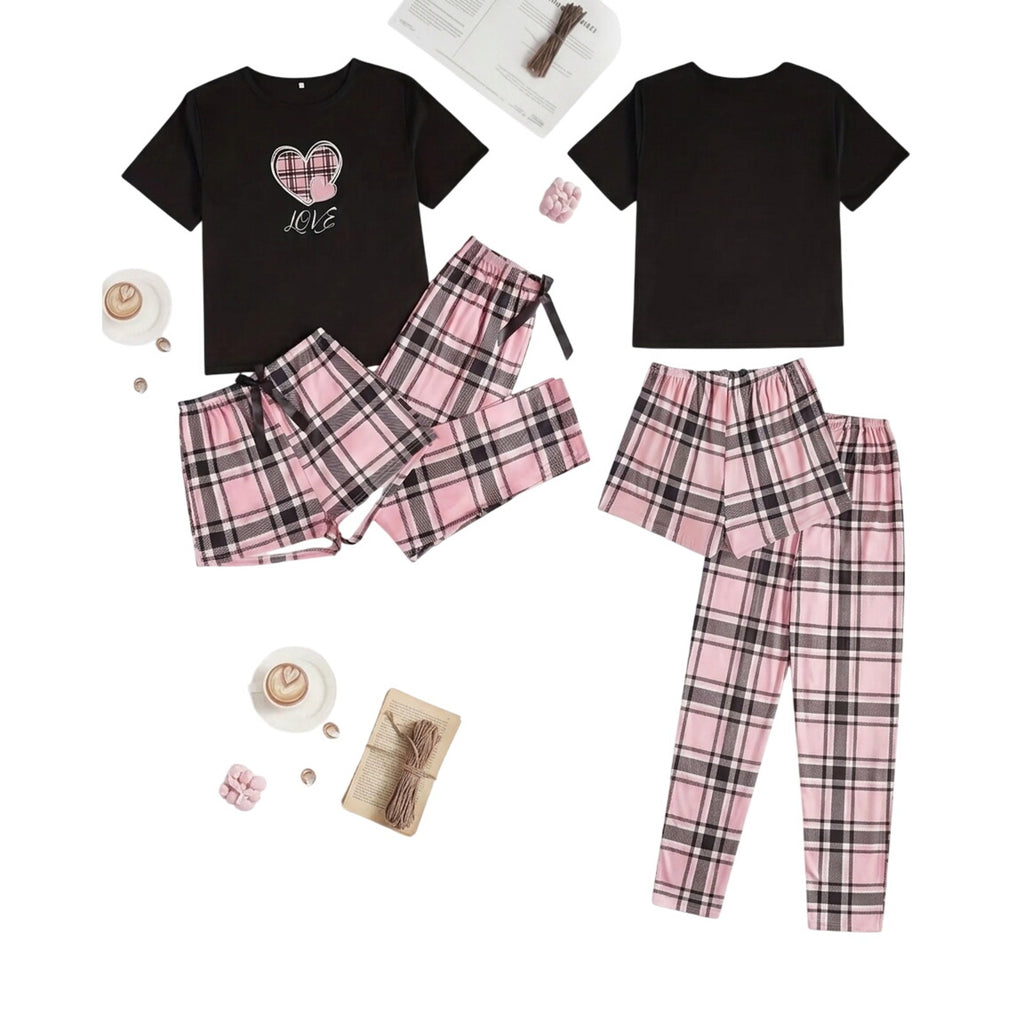 Womens 3 Piece Pajama Set