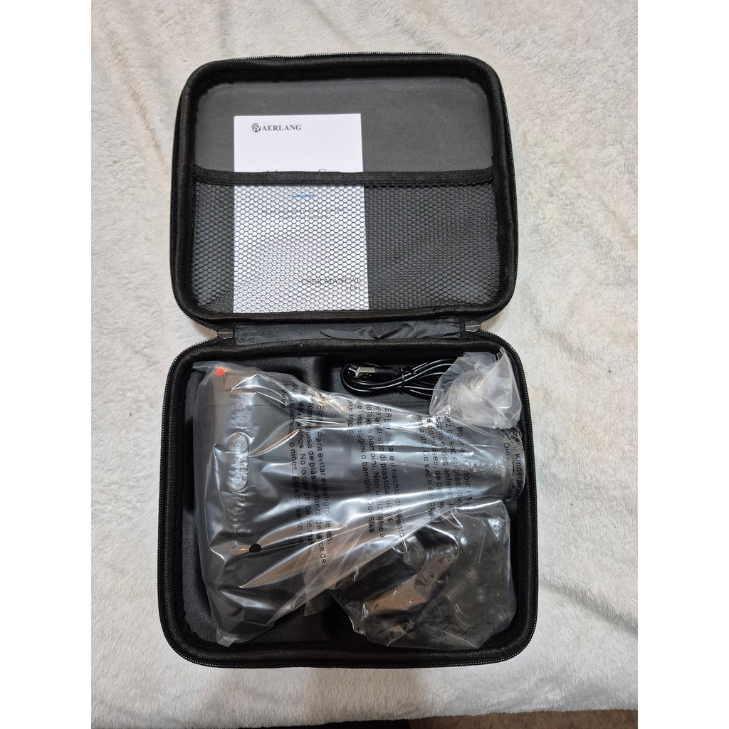 AERLANG Deep Tissue Massage Gun - Portable Handheld Massager, 6 Heads & Case