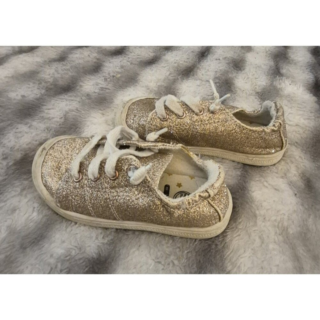 Toddler Girls Pink Glitter Sneakers, Size 8