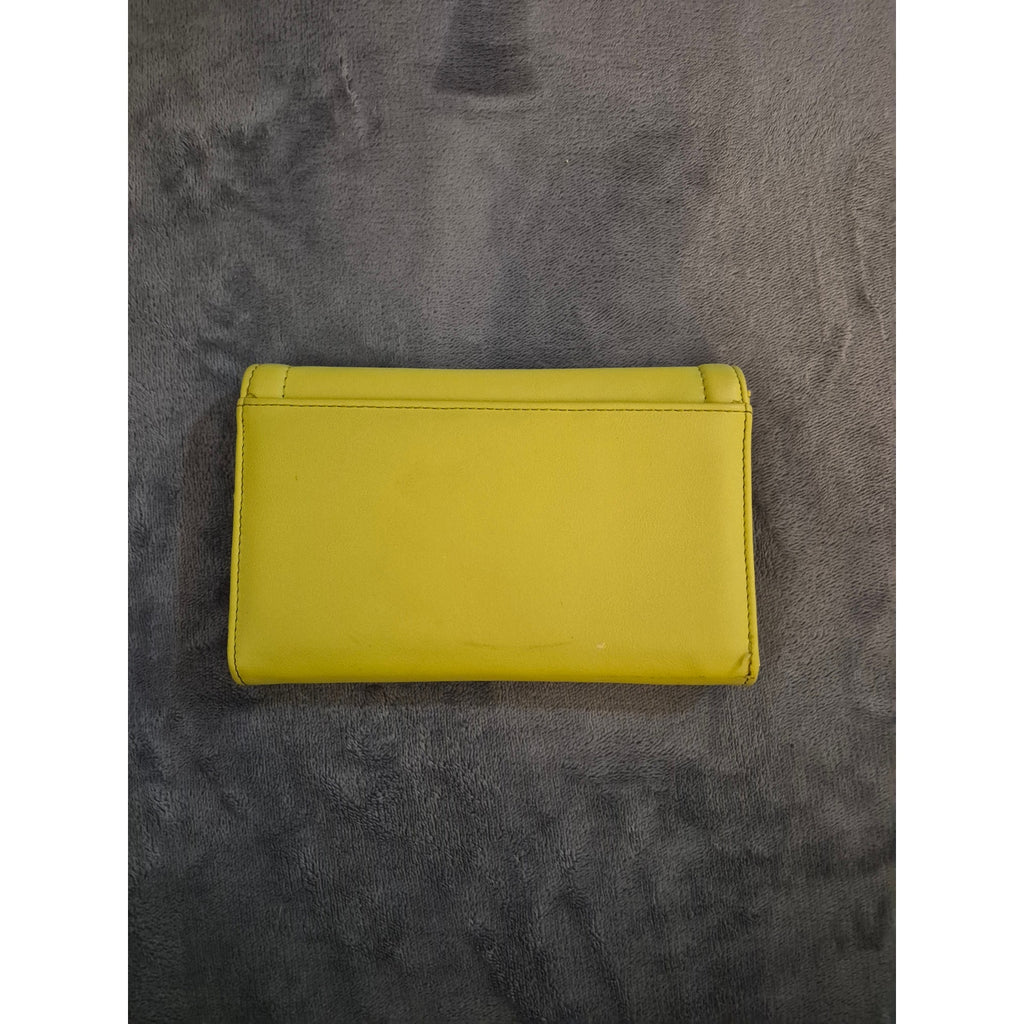 Steve Madden Neon Yellow Logo Flap Wallet