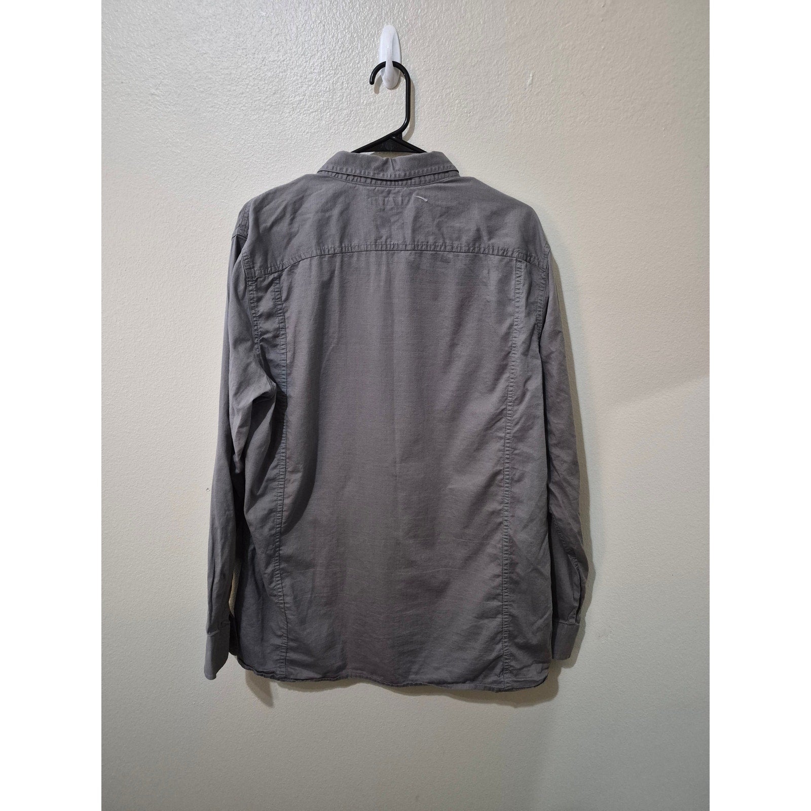 Marc Anthony Slim Fit Gray Long Sleeve Button Down Shirt Men's XL