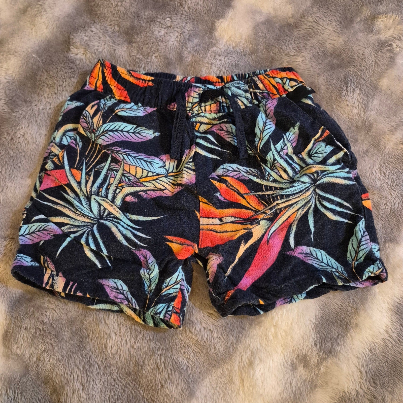 Volcom Toddler Boys 2-Piece Tropical Floral Shirt & Shorts Set - Size 24M