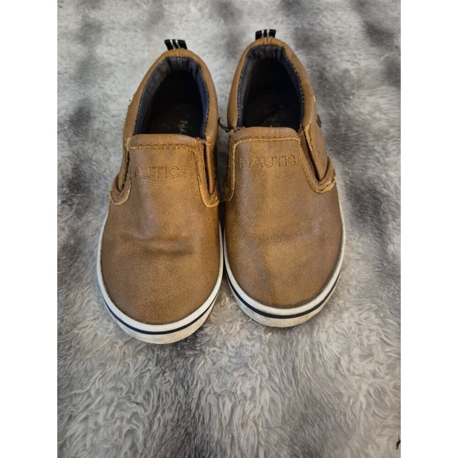 Nautica Toddler Boys Brown Leather Dress Shoes, Size 7