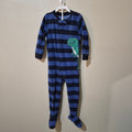 Carter's Baby Boy Fleece Footed Pajamas 24 Months Blue Striped Dinosaur Sleeper