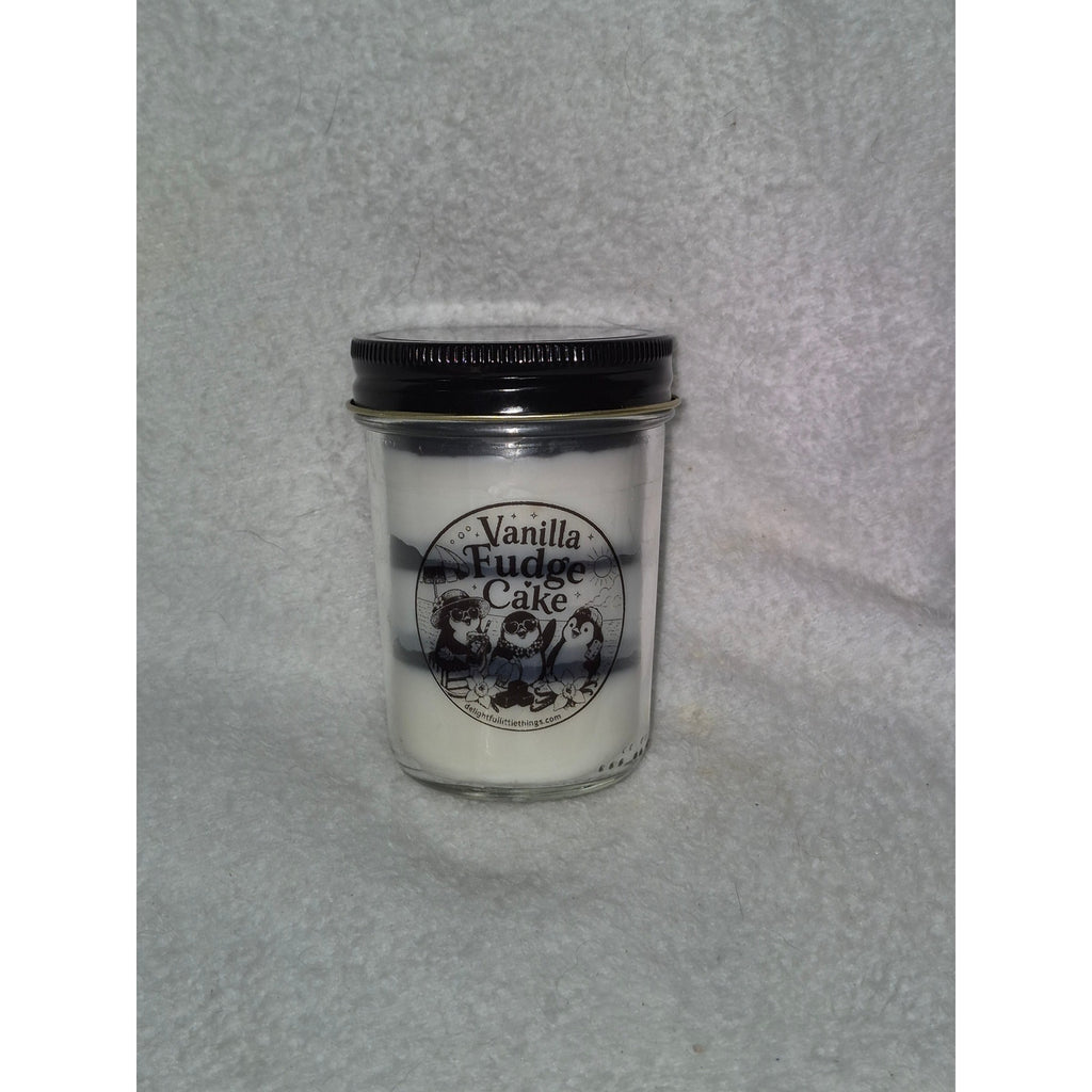 Vanilla Fudge Cake Layered Candle