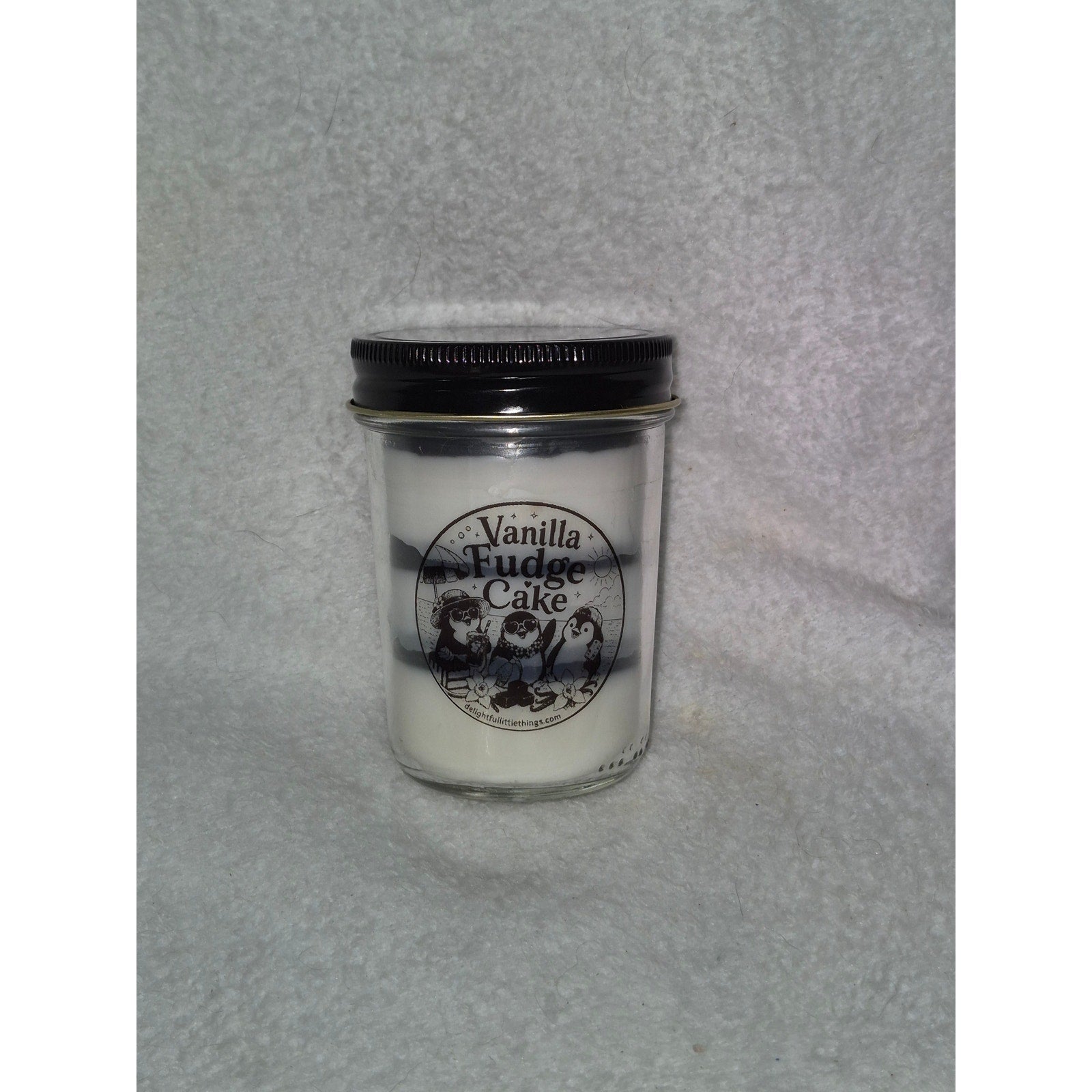 Vanilla Fudge Cake Layered Candle