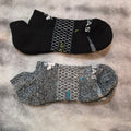 NWT Bombas Performance Ankle Socks Lot of 2 Pairs - Black & Gray Marl Size Large
