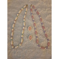 Vintage 80s Pastel Lucite Bead Necklace & Clip-On Earring Set • 3pc Lot