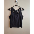 Athletitech Women's Large Black Racerback Activewear Tank Top Mesh Panels