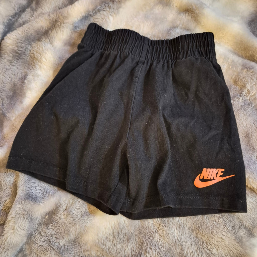 Nike Toddler Shorts Black Orange Logo 18M