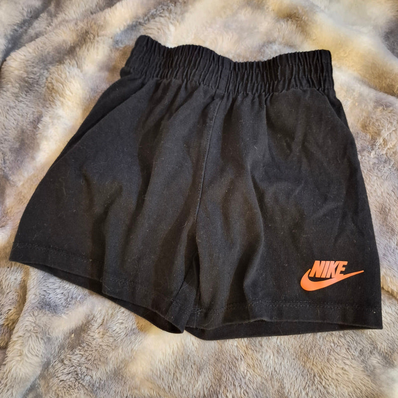 Nike Toddler Shorts Black Orange Logo 18M
