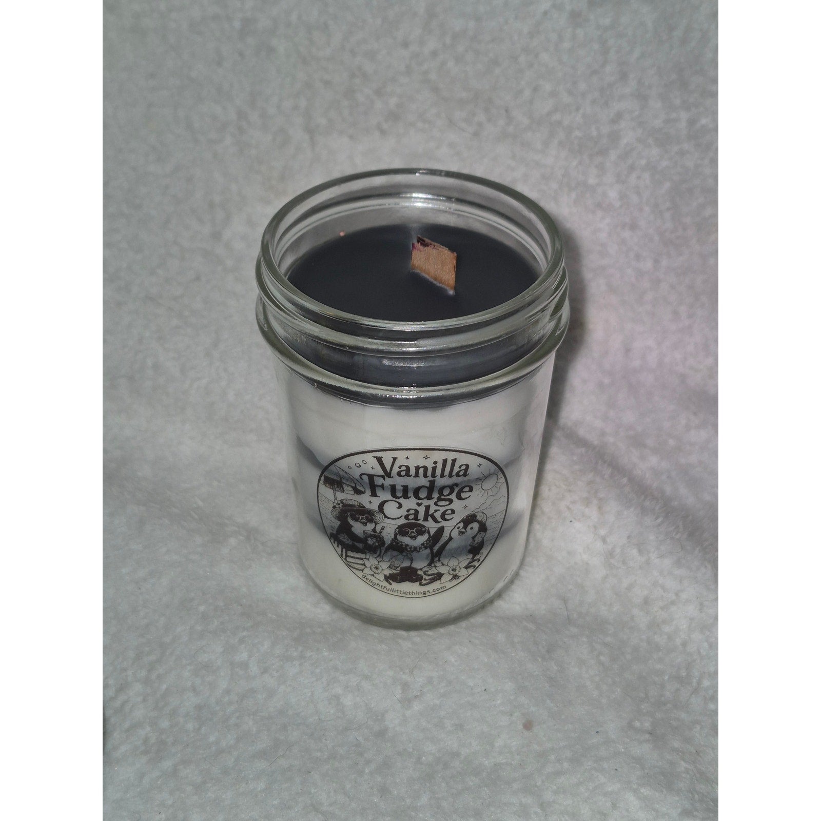 Vanilla Fudge Cake Layered Candle