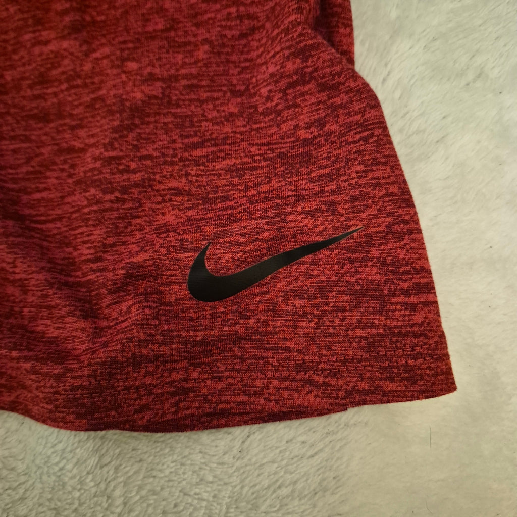 Nike Women's XL Dri-FIT Heather Red Short Sleeve Workout T-Shirt