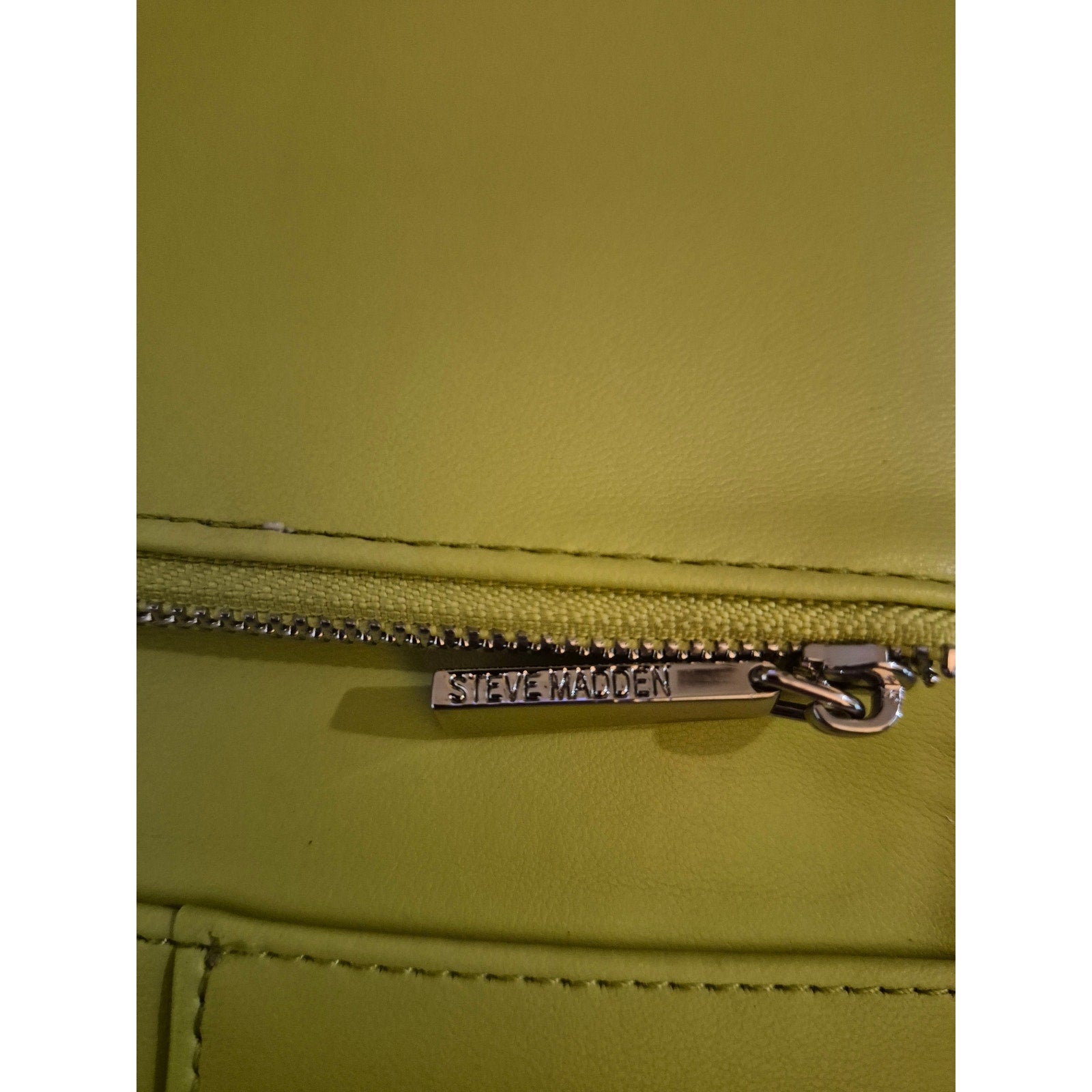 Steve Madden Neon Yellow Logo Flap Wallet