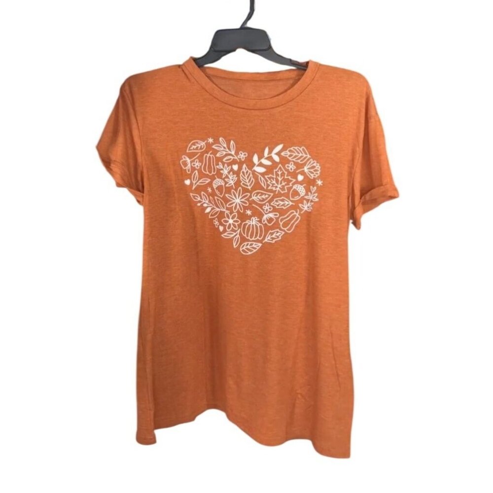 Womens Fall Theme T-Shirt, Large