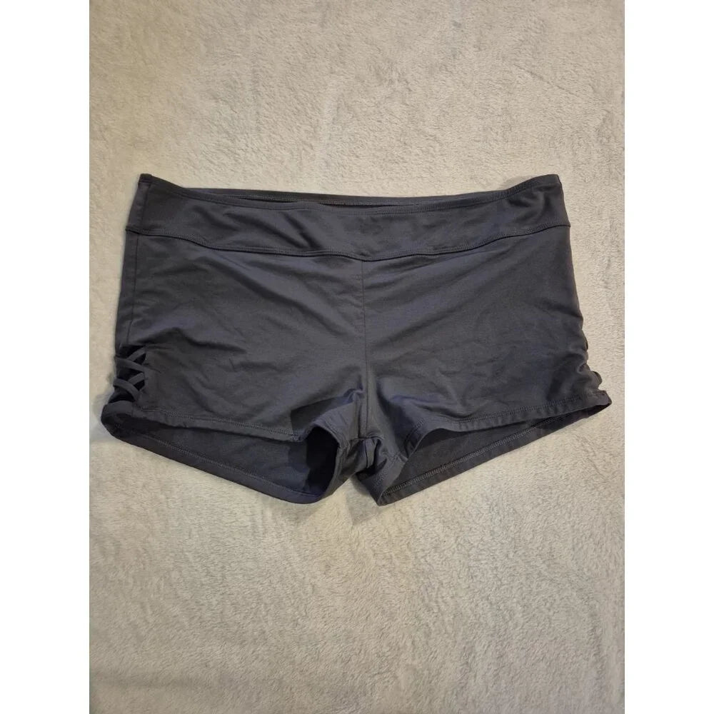 Womens Gray Swimsuit Bottoms, Xl
