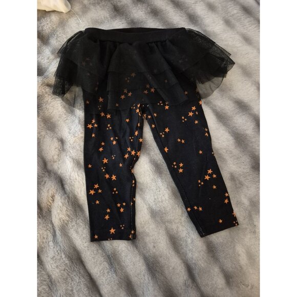 Carter’s  Baby Girl Halloween Outfit 12M Ghost Long Sleeve Bodysuit & Star Tutu