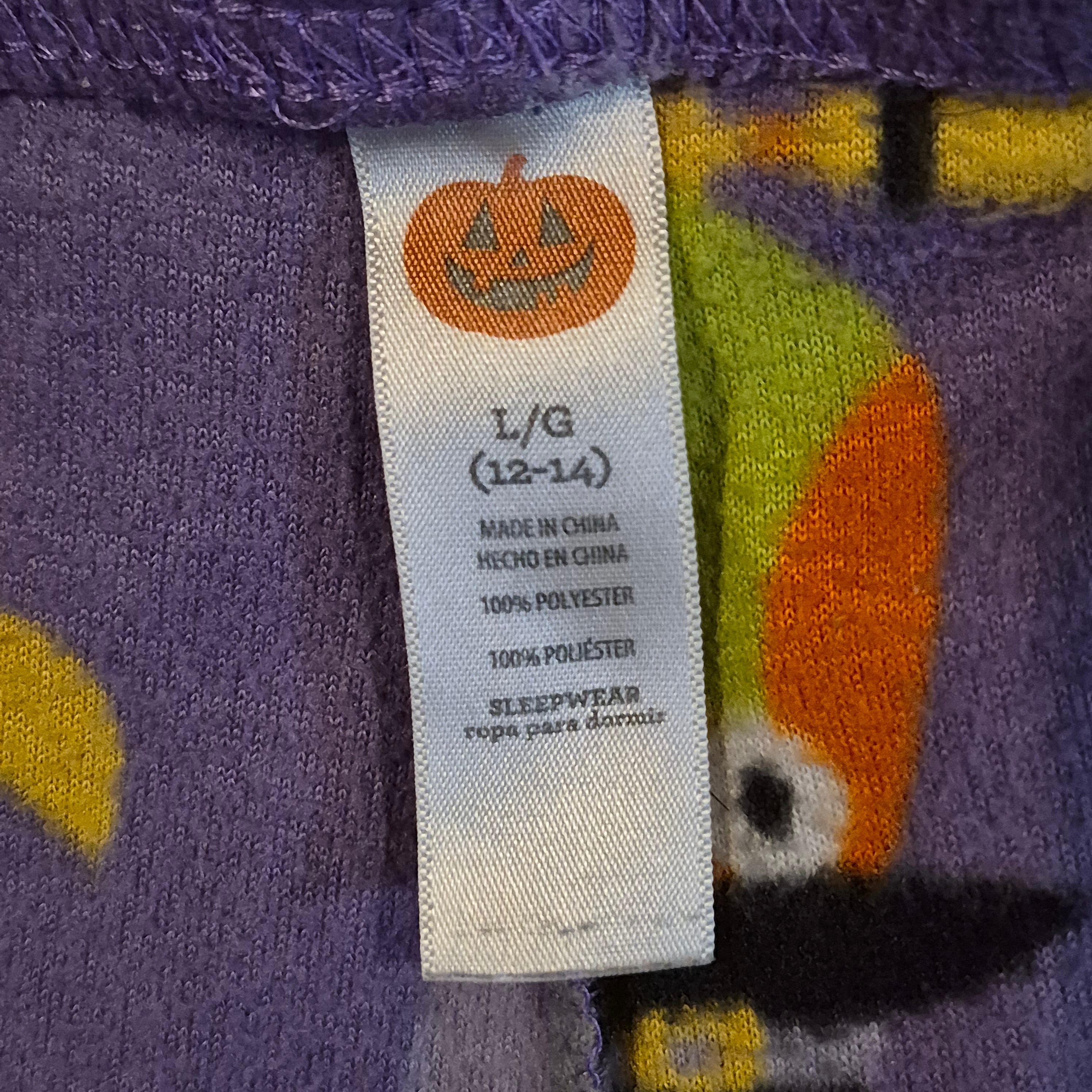 Purple Owl Pajama Pants, Large
