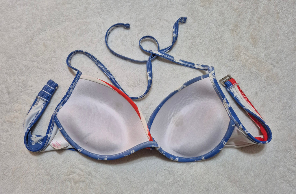 Xhilaration Americana Star & Stripe Push-Up Bikini Top - Size Large