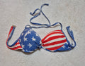 Xhilaration Americana Star & Stripe Push-Up Bikini Top - Size Large