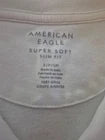 American Eagle Super Soft Slim Fit Polo Shirt White W/ Black Trim S