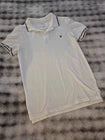 American Eagle Super Soft Slim Fit Polo Shirt White W/ Black Trim S