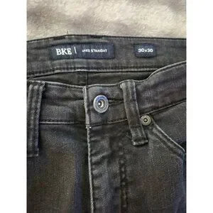BKE Jake Straight Black Denim Jeans Size 30x30 Classic Fit Durable Design Pants